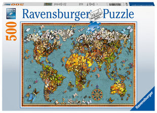 Puzle Ravensburger Tauriņu pasaule, 500 d., 15043 cena un informācija | Puzles, 3D puzles | 220.lv