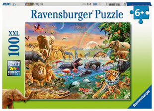 Головоломка Ravensburger Источник воды в саванне, 100 д., 12910 цена и информация | Пазлы | 220.lv