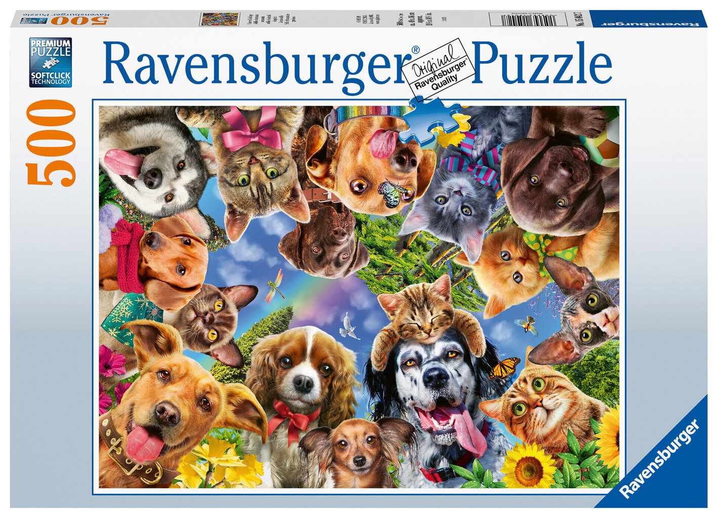 Puzle Ravensburger Dzīvnieku selfiji, 500 d.,15042 cena un informācija | Puzles, 3D puzles | 220.lv