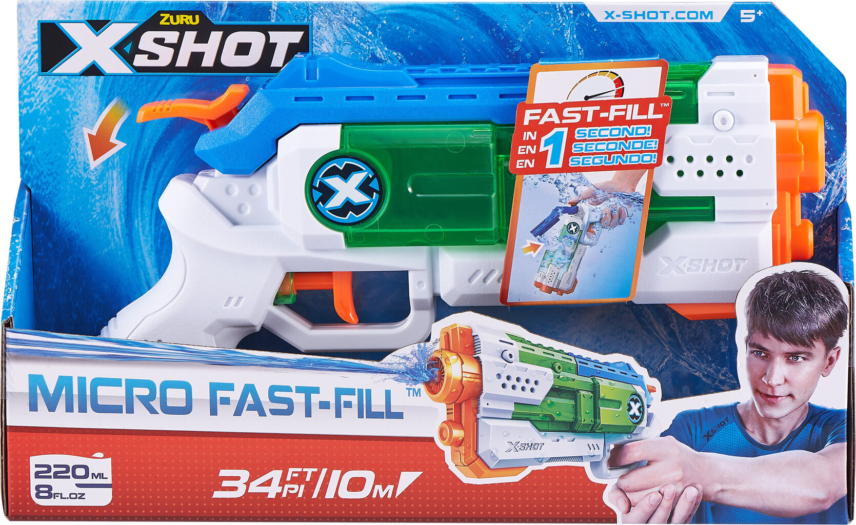 Rotaļlietu ūdens šautene X-Shot Micro Fast-Fill, 56220 cena un informācija | Ūdens, smilšu un pludmales rotaļlietas | 220.lv