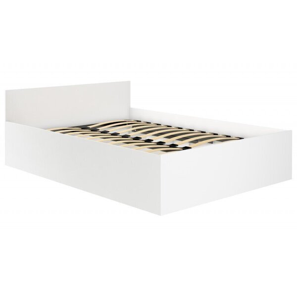 Gulta ar gultas veļas kasti un matraci NORE Queen, 140x200 cm, balta cena |  220.lv