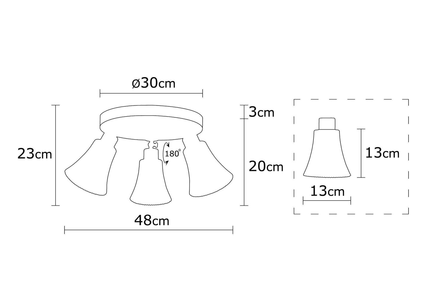 Opviq Noor griestu lampa Foca - N-122 цена и информация | Griestu lampas | 220.lv