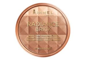 Бронзирующая пудра Rimmel London Radiance Brick 12 г, 001 Light цена и информация | Бронзеры (бронзаторы), румяна | 220.lv