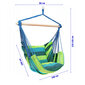 Sēžamais šūpuļtīkls Forest ar spilveniem, zils/zaļš cena un informācija | Šūpuļtīkli | 220.lv