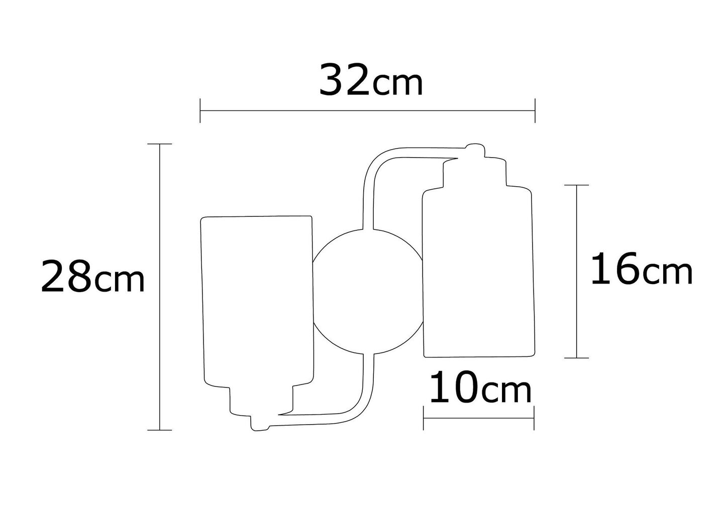 Opviq Noor Sienas lampa Balcova - N-345 цена и информация | Sienas lampas | 220.lv