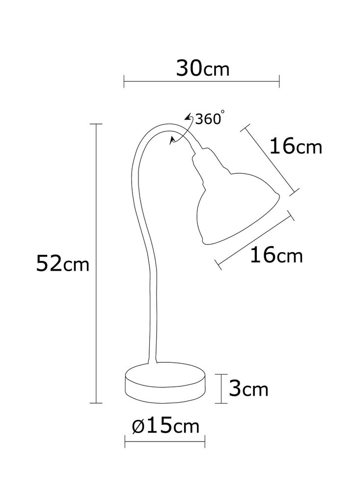 Opviq Noor Galda lampa Kumluca - N-522 cena un informācija | Galda lampas | 220.lv