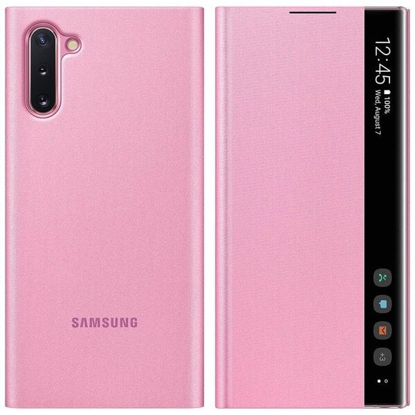 Samsung EF-ZN970CPEGWW Clear View grāmatveida maks Samsung N970 Galaxy Note 10 (Note 10 5G) rozā cena un informācija | Telefonu vāciņi, maciņi | 220.lv