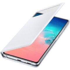 Чехол-кошелек для Samsung Galaxy S10 Lite S View, белый цена и информация | Чехлы для телефонов | 220.lv
