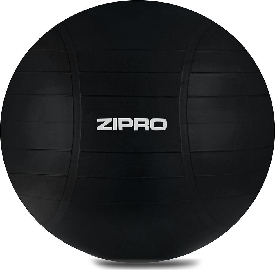 Vingrošanas bumba ar pumpi Zipro Anti-burst, 65 cm, melna cena un informācija | Vingrošanas bumbas | 220.lv