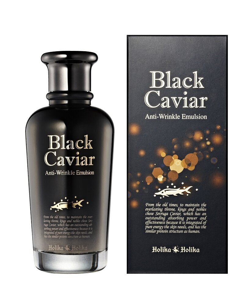 Sejas un ķermeņa pretgrumbu emulsija Holika Holika Black Caviar 120 ml cena un informācija | Ķermeņa krēmi, losjoni | 220.lv
