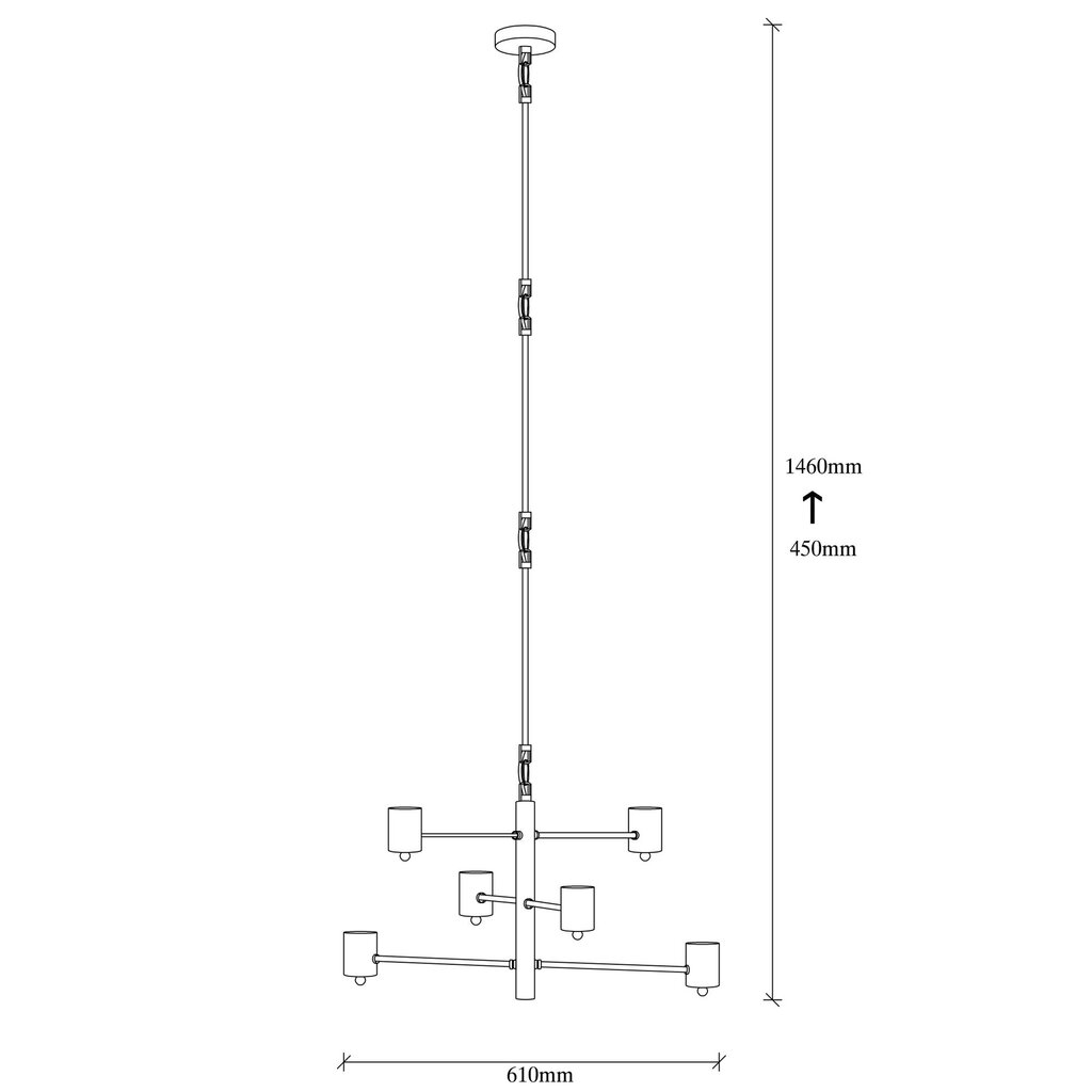 Opviq Piekaramā lampa Hexa - 6936 cena un informācija | Lustras | 220.lv