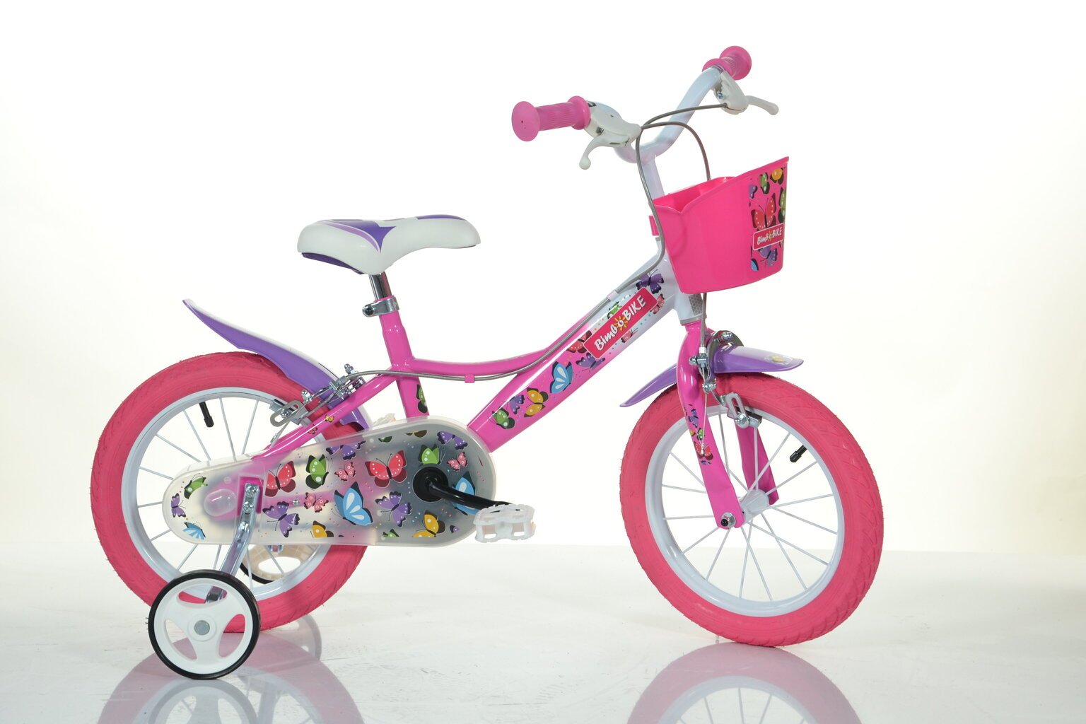 Velosipēds bērniem Bimbo Bike 16" Girl Butterfly, rozā цена и информация | Velosipēdi | 220.lv