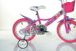 Velosipēds bērniem Bimbo Bike 14" Girl Butterfly, rozā cena un informācija | Velosipēdi | 220.lv