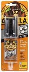 Bezkrāsaina epoksīda līme Gorilla "Epoxy" 25 ml cena un informācija | Līmes | 220.lv