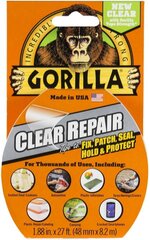 Gorilla клейкая лента "Clear Repair" 8,2м цена и информация | Механические инструменты | 220.lv