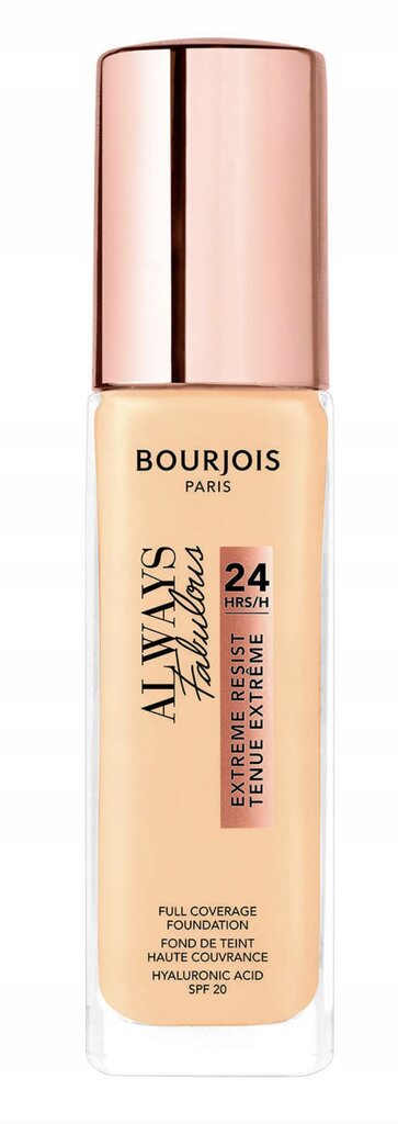 BOURJOIS Paris Always Fabulous 24H kosmētikas produkts 30 ml, 120 Light Ivory цена и информация | Grima bāzes, tonālie krēmi, pūderi | 220.lv