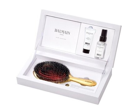 BALMAIN SET набор: Golden Boar Hair Spa щетка + сыворотка для волос 20 мл + кондиционер для волос 50 мл цена и информация | Средства для укрепления волос | 220.lv