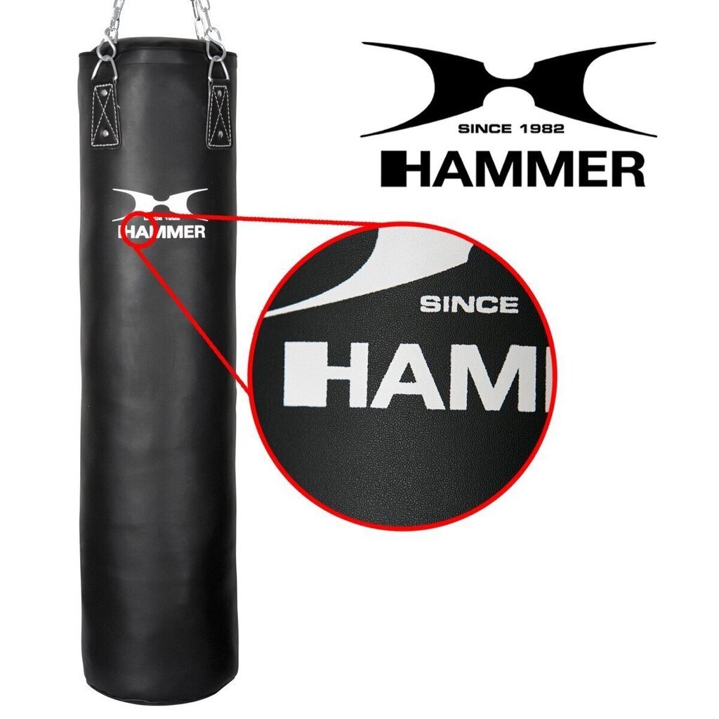 Boksa maiss Hammer Black Kick, 100x35 cm cena un informācija | Bokss un austrumu cīņas | 220.lv
