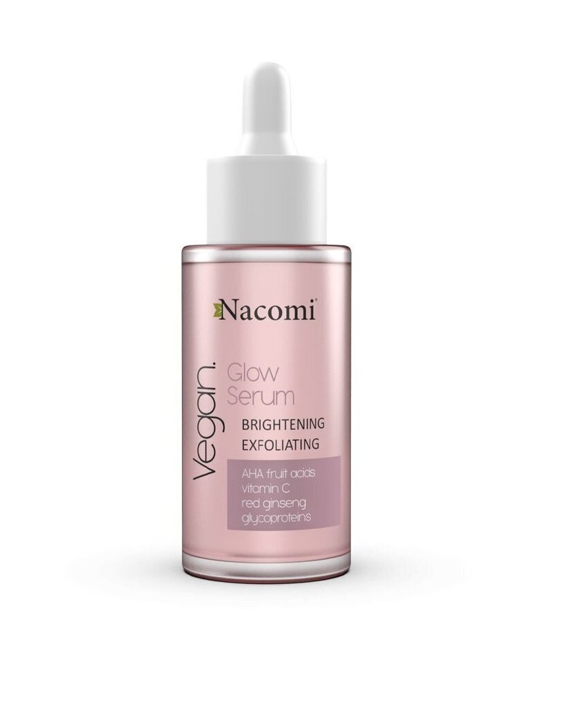 Sejas serums Nacomi Vegan Glow Serum 40 ml cena un informācija | Serumi sejai, eļļas | 220.lv