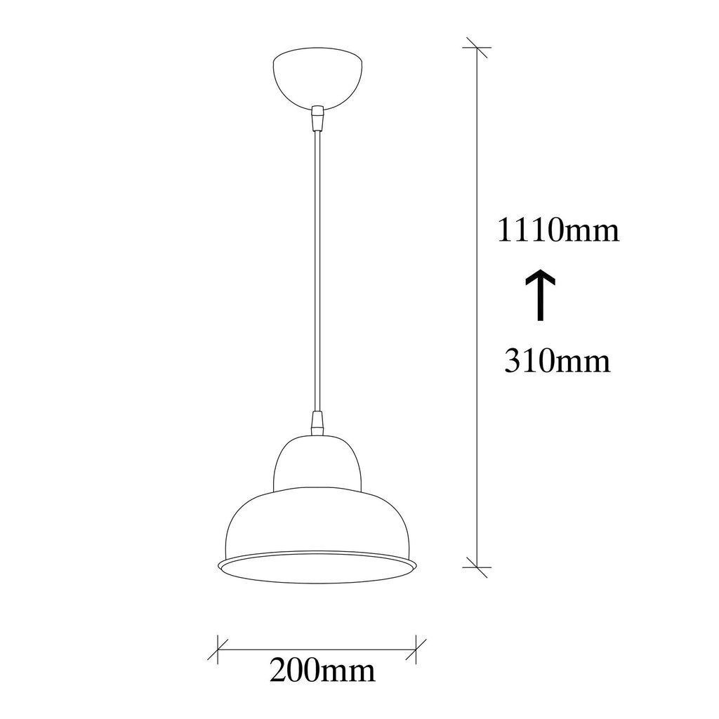 Opviq Sheen piekaramā lampa Berceste - 180BLACK-S cena un informācija | Piekaramās lampas | 220.lv