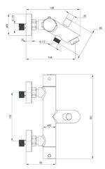 Deante termostata vannas jaucējkrāns ar dušas savienojumu Begonia BCB 01BT, chrome цена и информация | Смесители | 220.lv