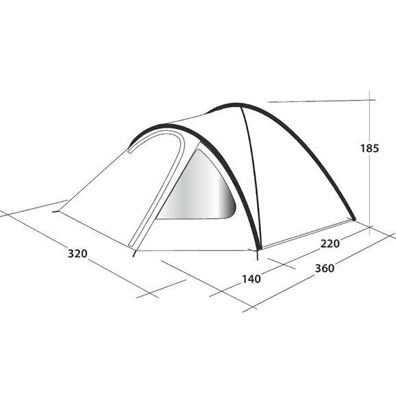 Telts Outwell Haze 5, pelēka cena un informācija | Teltis | 220.lv