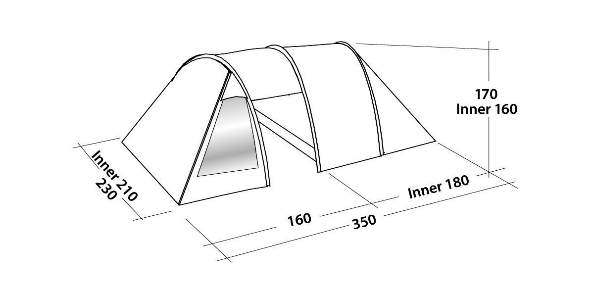 Telts Easy Camp Galaxy 300, zaļa cena un informācija | Teltis | 220.lv