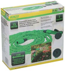 Kinzo Garden раскладной шланг для полива с распылителем, 15 м цена и информация | Оборудование для полива | 220.lv