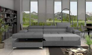 Stūra dīvāns NORE Ricardo, balts/melns cena un informācija | Stūra dīvāni | 220.lv