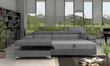 Stūra dīvāns NORE Ricardo, melns gobelēns cena un informācija | Stūra dīvāni | 220.lv