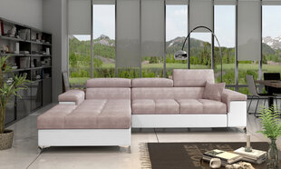 Stūra dīvāns NORE Ricardo, krēmkrāsas/balts cena un informācija | Stūra dīvāni | 220.lv