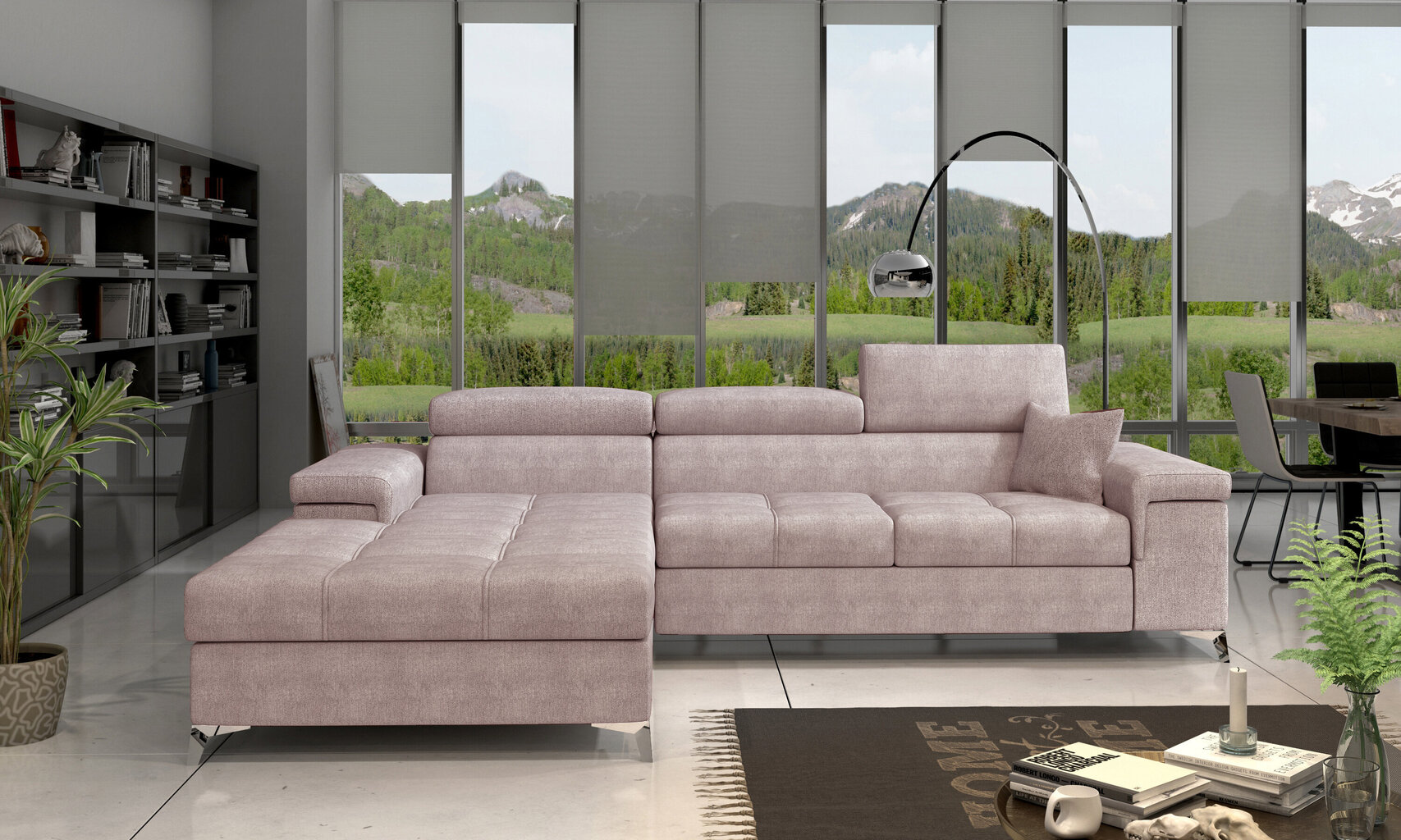 Stūra dīvāns NORE Ricardo, krēmkrāsas cena un informācija | Stūra dīvāni | 220.lv