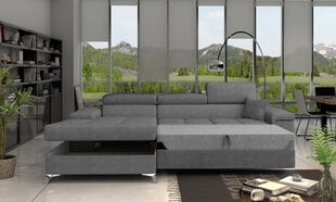 Stūra dīvāns NORE Ricardo, melnas krāsas cena un informācija | Stūra dīvāni | 220.lv