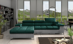 Stūra dīvāns NORE Ricardo, zaļš/pelēks cena un informācija | Stūra dīvāni | 220.lv
