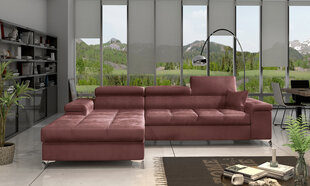 Stūra dīvāns NORE Ricardo, tumši rozā cena un informācija | Stūra dīvāni | 220.lv