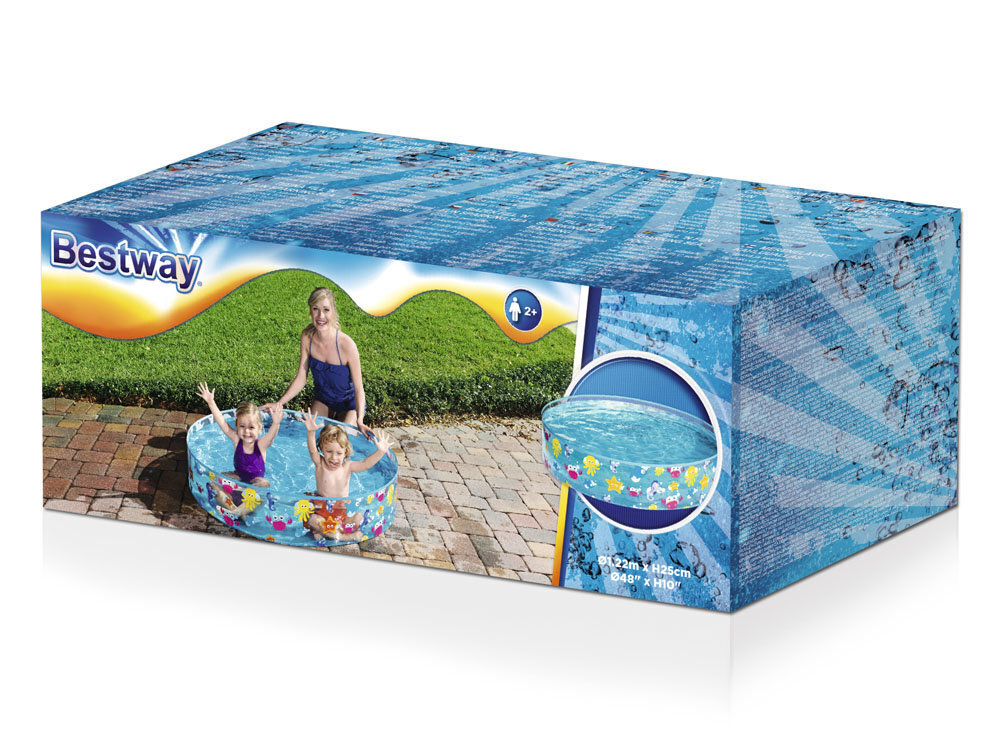 Balstu baseins Bestway Fill 'N Fun Sparking Sea, 122x25 cm cena un informācija | Baseini | 220.lv