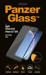 PanzerGlass glass screen protector iPhone X/Xs 5.8" (2019) Case Friendly, black цена и информация | Защитные пленки для телефонов | 220.lv