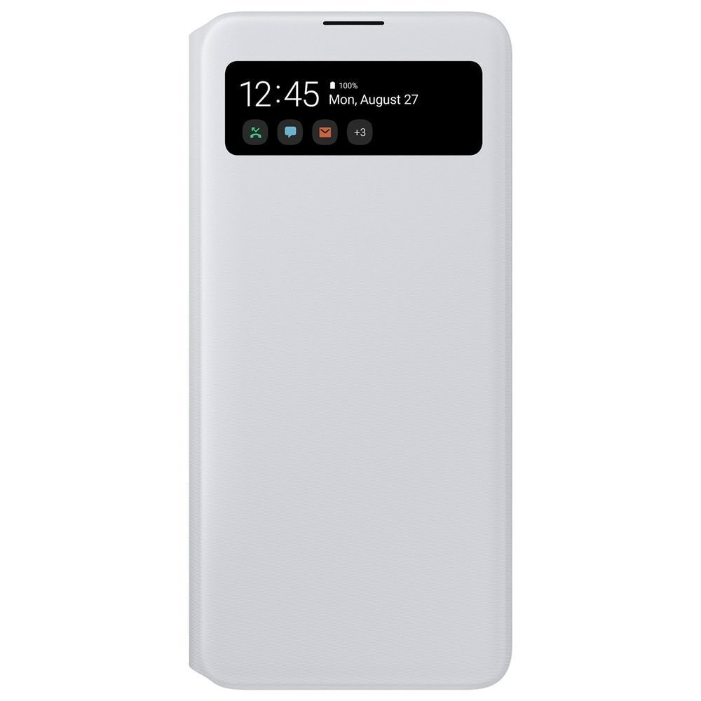 Samsung Galaxy A71 S View atverams maciņš ar mazā ekrāna aili , balts cena un informācija | Telefonu vāciņi, maciņi | 220.lv