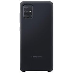 Samsung lokans silikona vāciņš Samsung Galaxy A71 melns cena un informācija | Telefonu vāciņi, maciņi | 220.lv