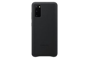 Чехол Samsung Leather для Samsung Galaxy S20, черный цена и информация | Чехлы для телефонов | 220.lv