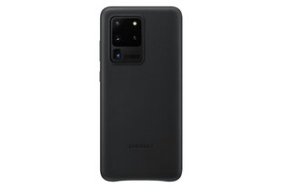 Чехол EF-VG988LBE Samsung Leather для Galaxy S20 Ultra Black цена и информация | Чехлы для телефонов | 220.lv