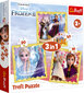Pužļu komplekts Frozen 2 Trefl 3 in 1 cena un informācija | Puzles, 3D puzles | 220.lv