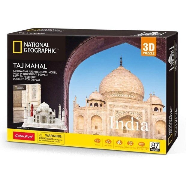 3D puzle CubicFun National Geografic Taj Mahal 87 d. цена и информация | Puzles, 3D puzles | 220.lv