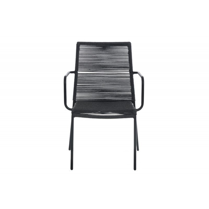 Āra krēsls 4living Nizza, melns цена и информация | Dārza krēsli | 220.lv