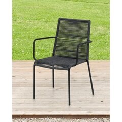 Уличный стул 4living Nizza, черный цена и информация |  Садовые стулья, кресла, пуфы | 220.lv