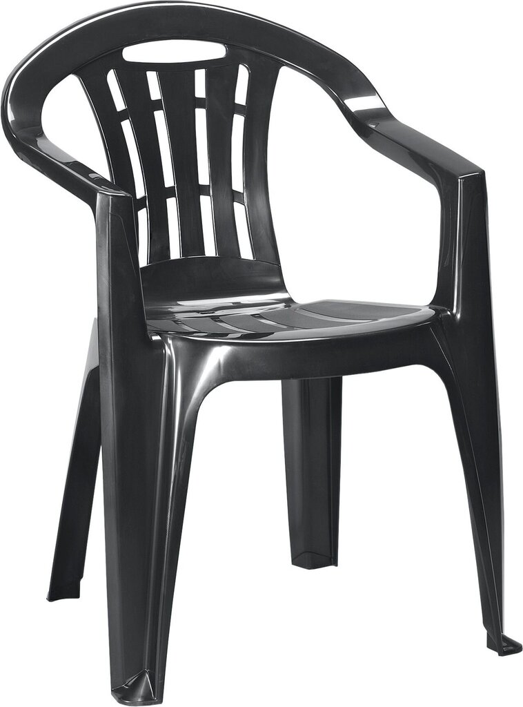 Plastmasas krēsls 4living Curver Mallorca Graphite, tumši pelēks цена и информация | Dārza krēsli | 220.lv