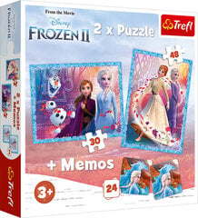 Pužļu komplekts Trefl 3 in 1 Ledus sirds 2 (Frozen 2) цена и информация | Пазлы | 220.lv