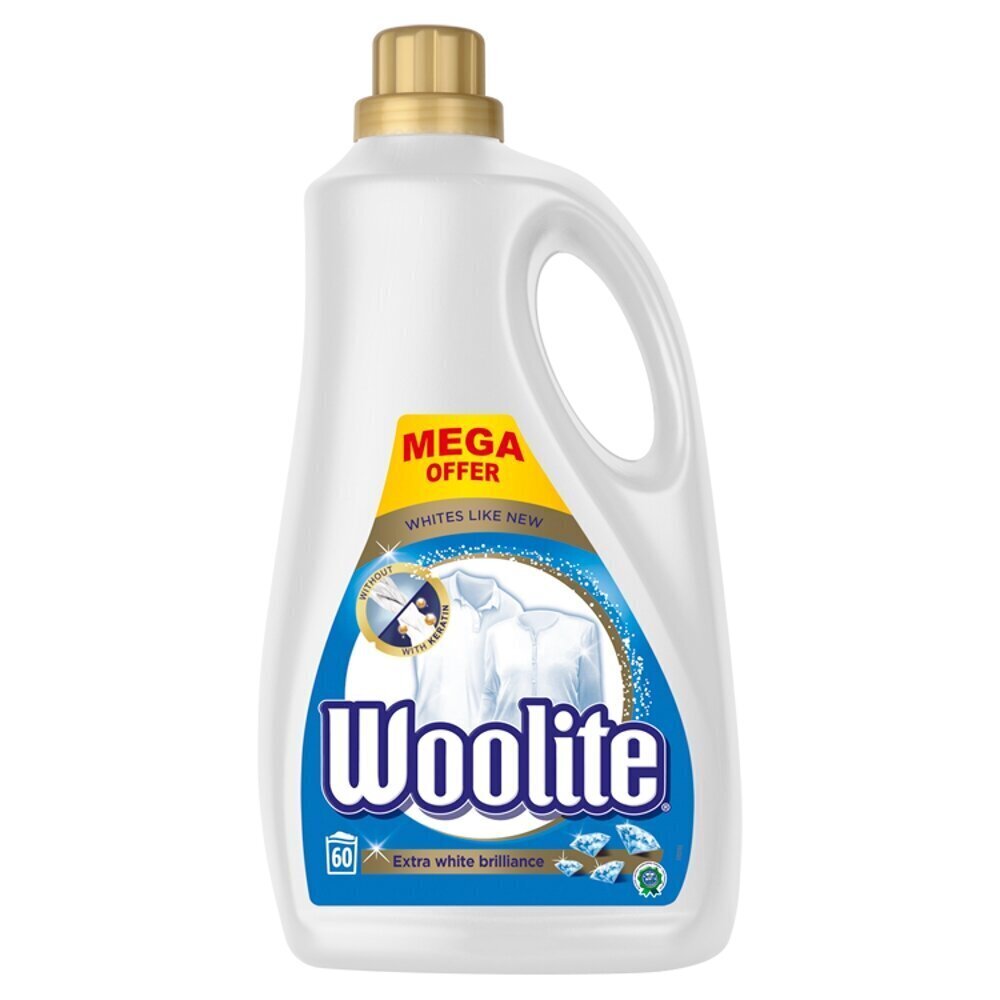 WOOLITE Extra White Briliance 3,6 l šķidrais mazgāšanas līdzeklis цена и информация | Veļas mazgāšanas līdzekļi | 220.lv