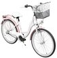 Meiteņu velosipēds AZIMUT Julie 24" Nexus 3 2020 ar grozu, balts/rozā cena un informācija | Velosipēdi | 220.lv