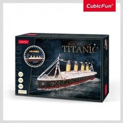 3D puzle CubicFun Titanic LED 246 d. cena un informācija | Puzles, 3D puzles | 220.lv